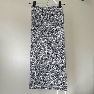Brandy Melville Phoebe Midi Skirt in Blue Cheetah